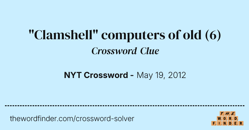 "Clamshell" computers of old crossword clue image