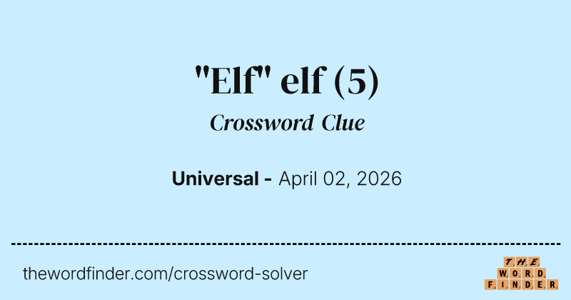 "Elf" elf crossword clue image