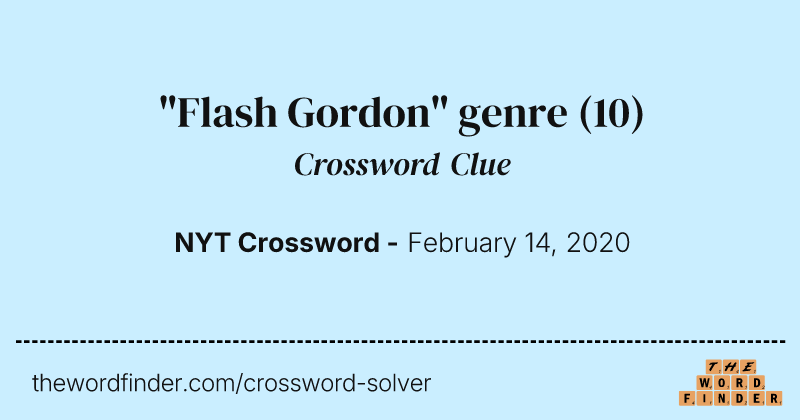 "Flash Gordon" genre crossword clue image