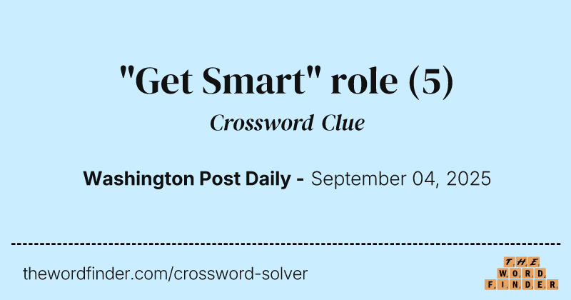 "Get Smart" role crossword clue image