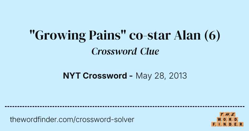"Growing Pains" co-star Alan crossword clue image