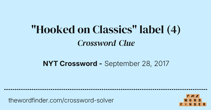 "Hooked on Classics" label crossword clue image