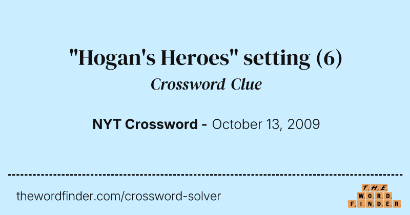 "Hogan's Heroes" setting crossword clue image