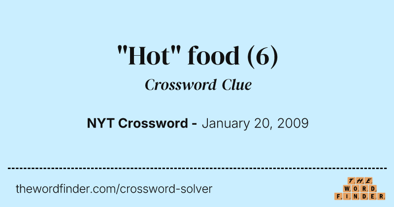 "Hot" food crossword clue image