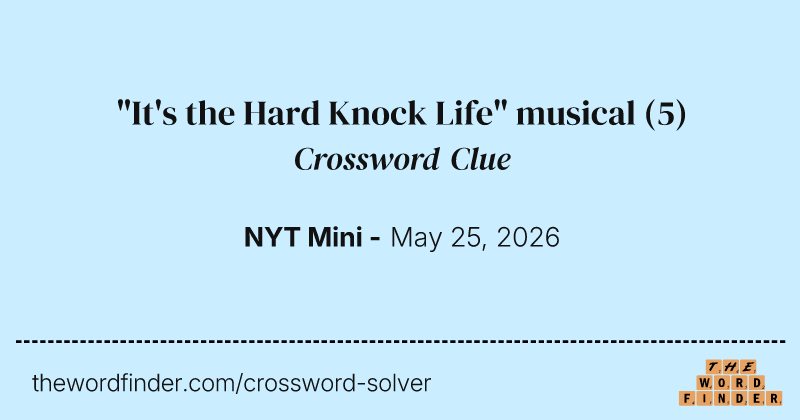 "It's the Hard Knock Life" musical crossword clue image