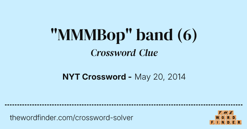 "MMMBop" band crossword clue image