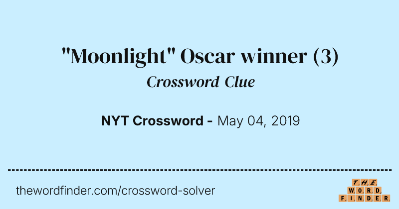 "Moonlight" Oscar winner crossword clue image