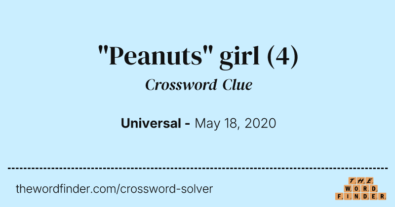 "Peanuts" girl crossword clue image