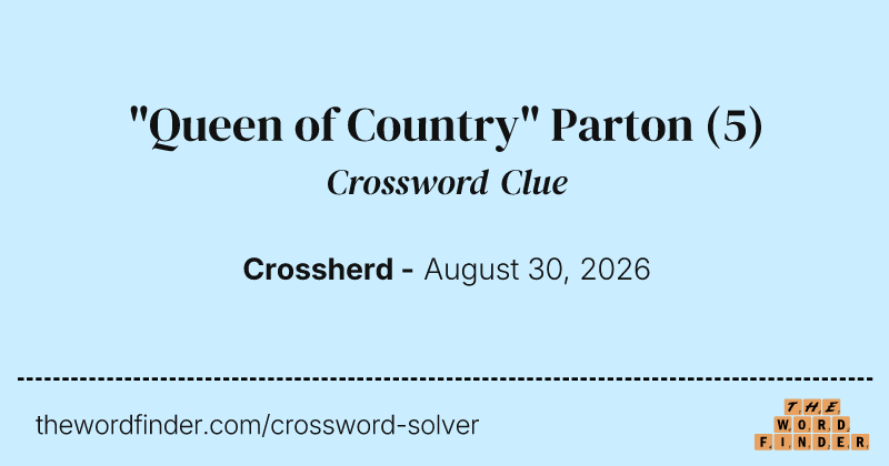 "Queen of Country" Parton crossword clue image