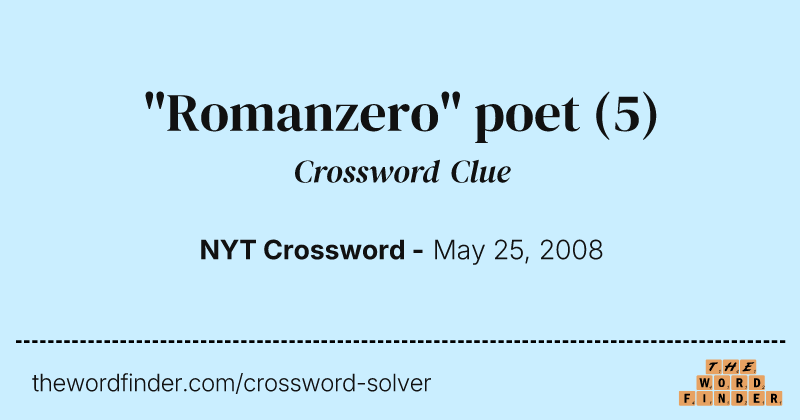"Romanzero" poet crossword clue image