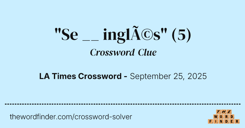 "Se __ inglés" crossword clue image