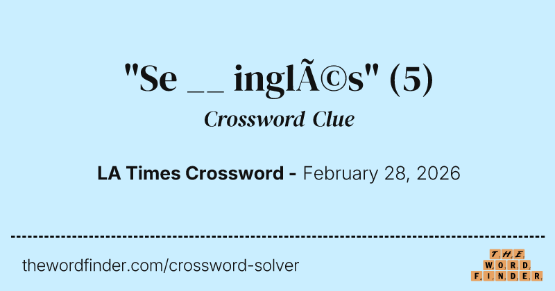 "Se __ inglés" crossword clue image