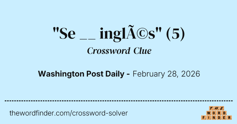 "Se __ inglés" crossword clue image