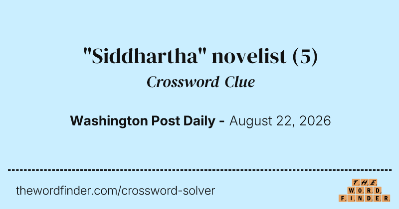 "Siddhartha" novelist crossword clue image