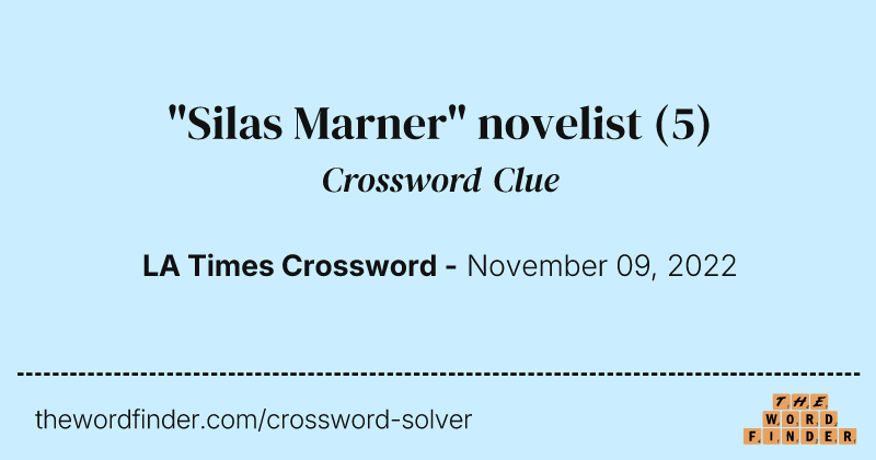 "Silas Marner" novelist crossword clue image