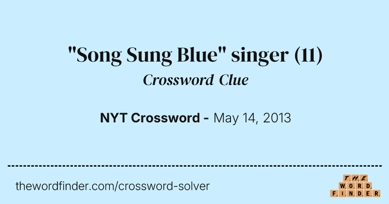 "Song Sung Blue" singer crossword clue image