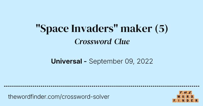 "Space Invaders" maker crossword clue image