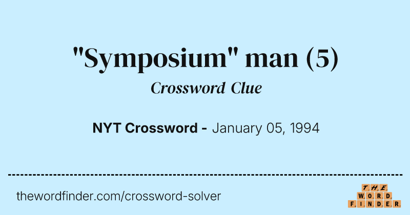 "Symposium" man crossword clue image