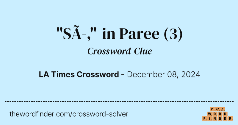 "Sí," in Paree crossword clue image
