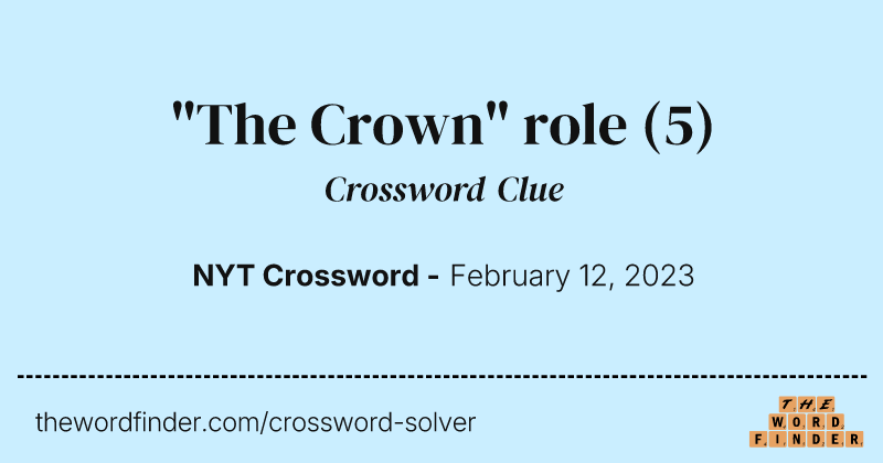 "The Crown" role crossword clue image