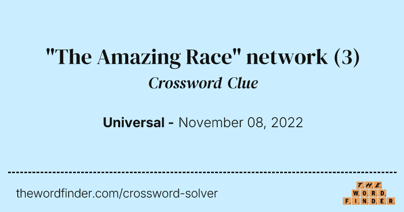 "The Amazing Race" network crossword clue image