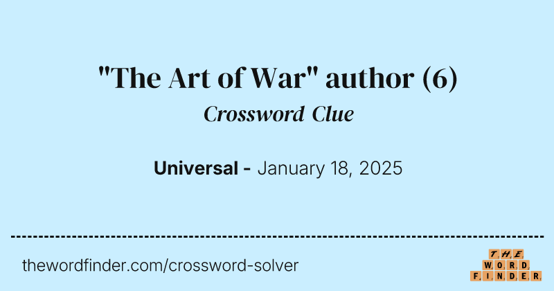 "The Art of War" author crossword clue image