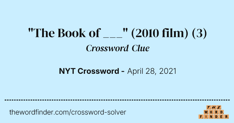 "The Book of ___" (2010 film) crossword clue image