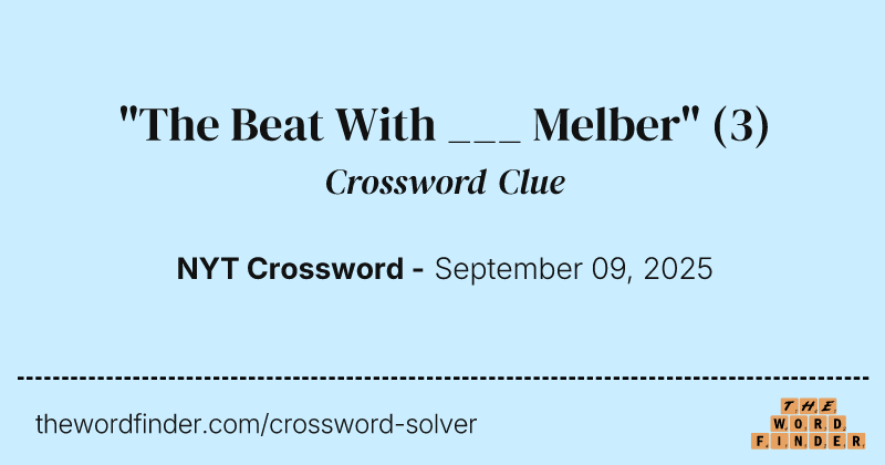 "The Beat With ___ Melber" crossword clue image