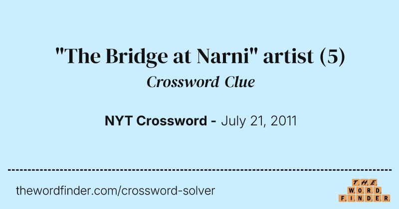 "The Bridge at Narni" artist crossword clue image