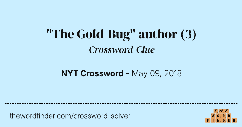 "The Gold-Bug" author crossword clue image