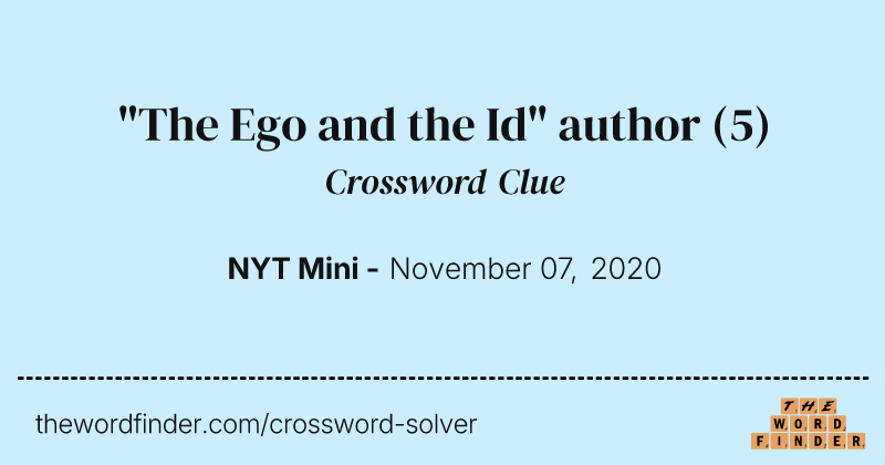"The Ego and the Id" author crossword clue image