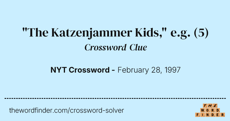 "The Katzenjammer Kids," e.g. crossword clue image