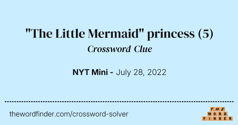 "The Little Mermaid" princess crossword clue image
