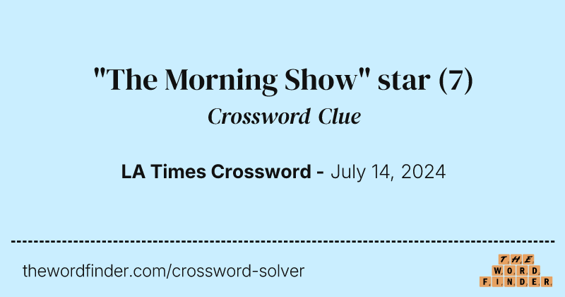 "The Morning Show" star crossword clue image