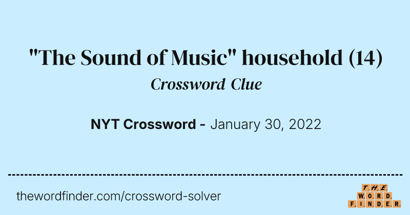 "The Sound of Music" household crossword clue image