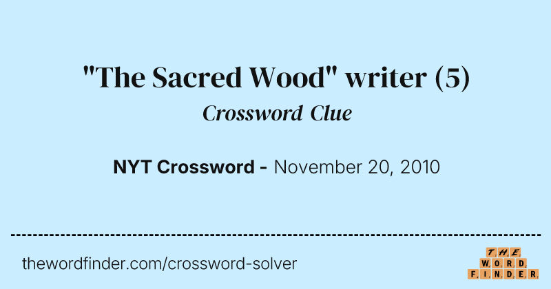 "The Sacred Wood" writer crossword clue image