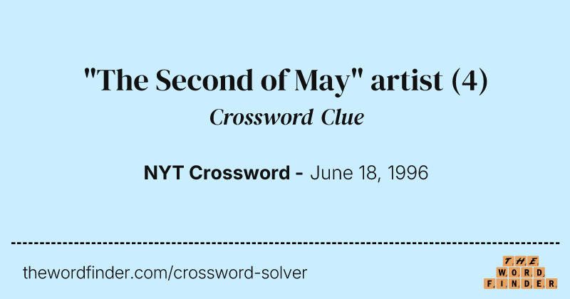 "The Second of May" artist crossword clue image