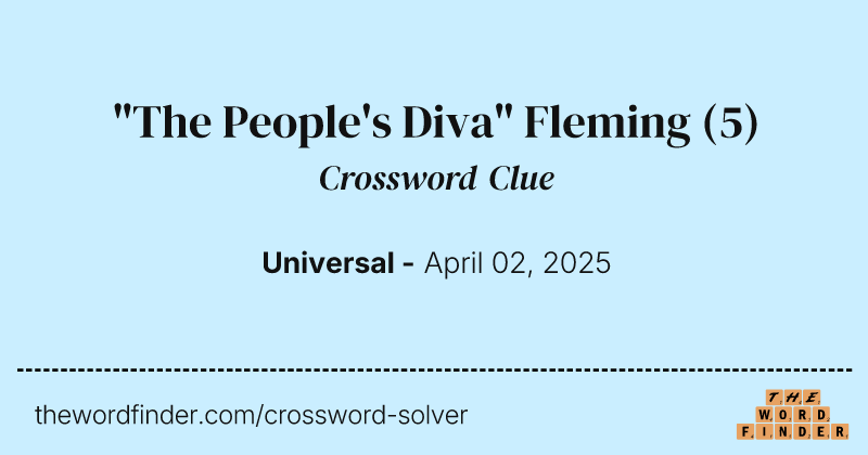 "The People's Diva" Fleming crossword clue image