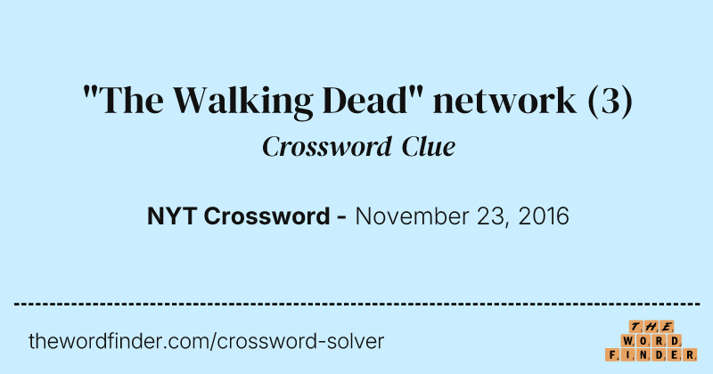 "The Walking Dead" network crossword clue image
