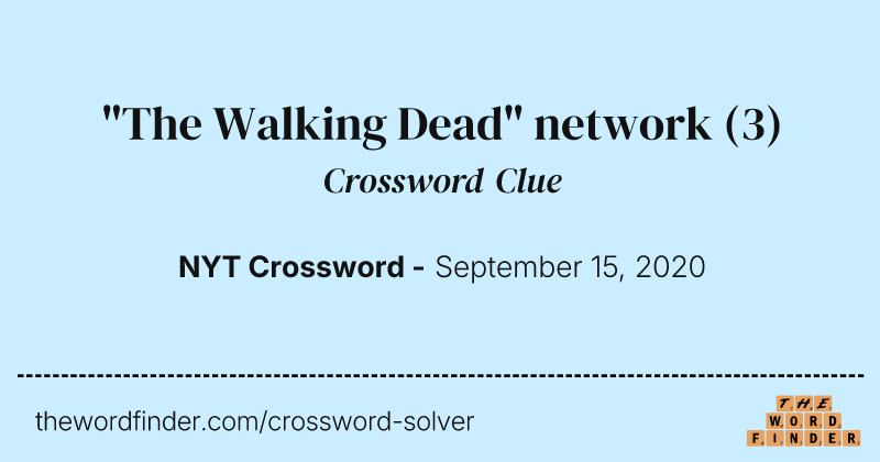 "The Walking Dead" network crossword clue image