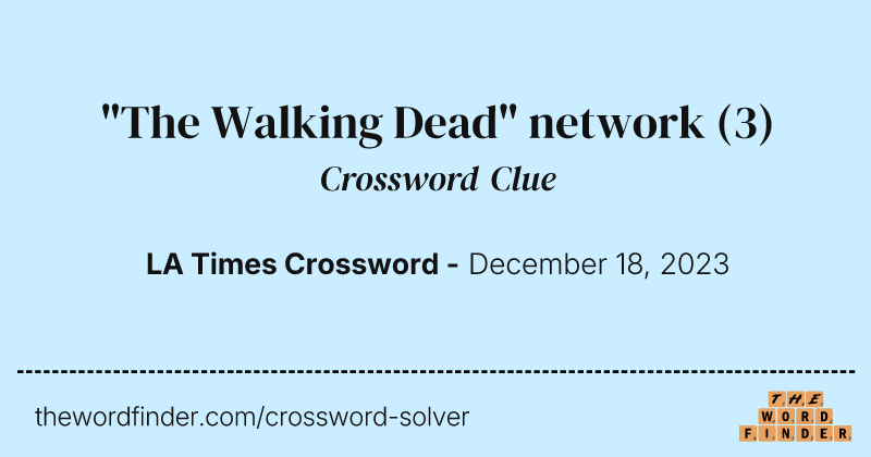 "The Walking Dead" network crossword clue image