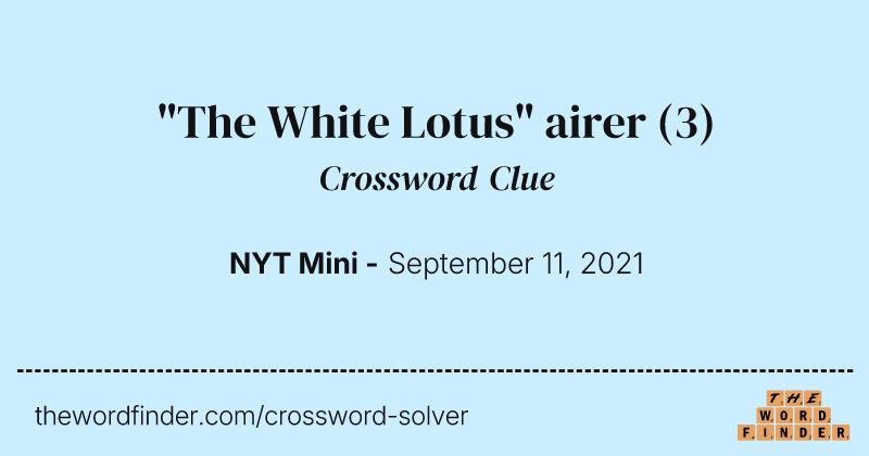 "The White Lotus" airer crossword clue image