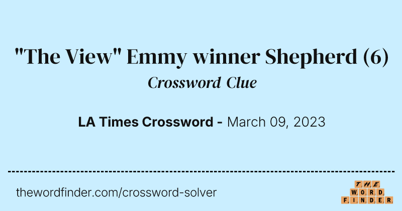 "The View" Emmy winner Shepherd crossword clue image