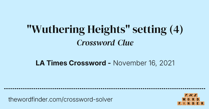 "Wuthering Heights" setting crossword clue image
