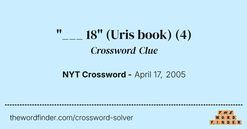 "___ 18" (Uris book) crossword clue image