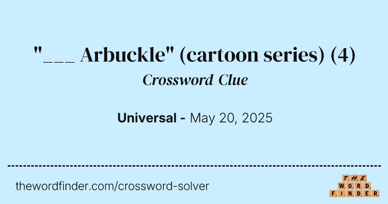 "___ Arbuckle" (cartoon series) crossword clue image