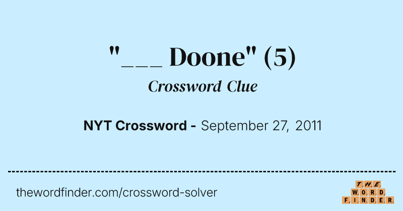 "___ Doone" crossword clue image