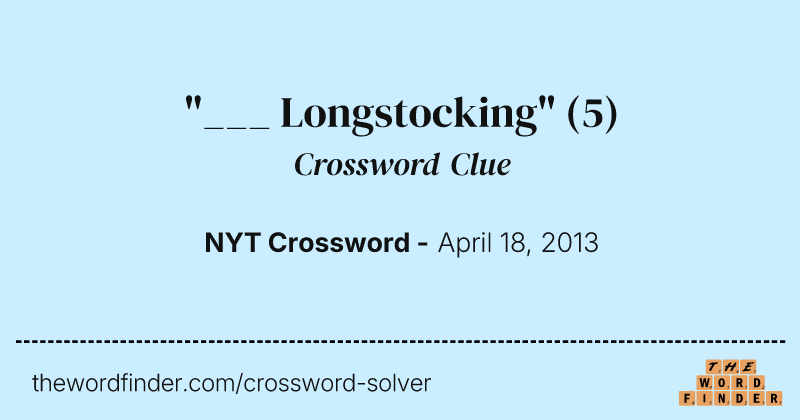 "___ Longstocking" crossword clue image