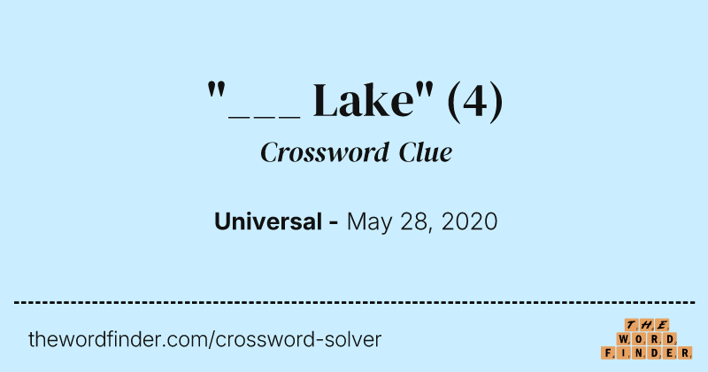 "___ Lake" crossword clue image