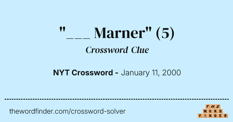 "___ Marner" crossword clue image
